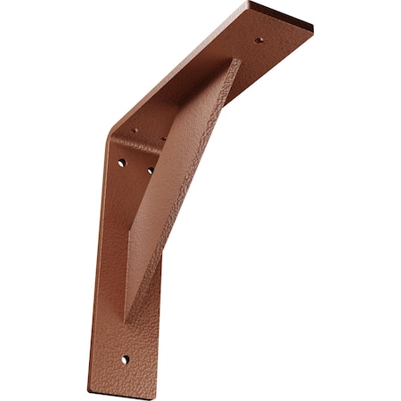 Ekena Millwork Traditional Steel Bracket, Hammered Copper 2"W x 8"D x 8"H BKTM02X08X08TRHCO